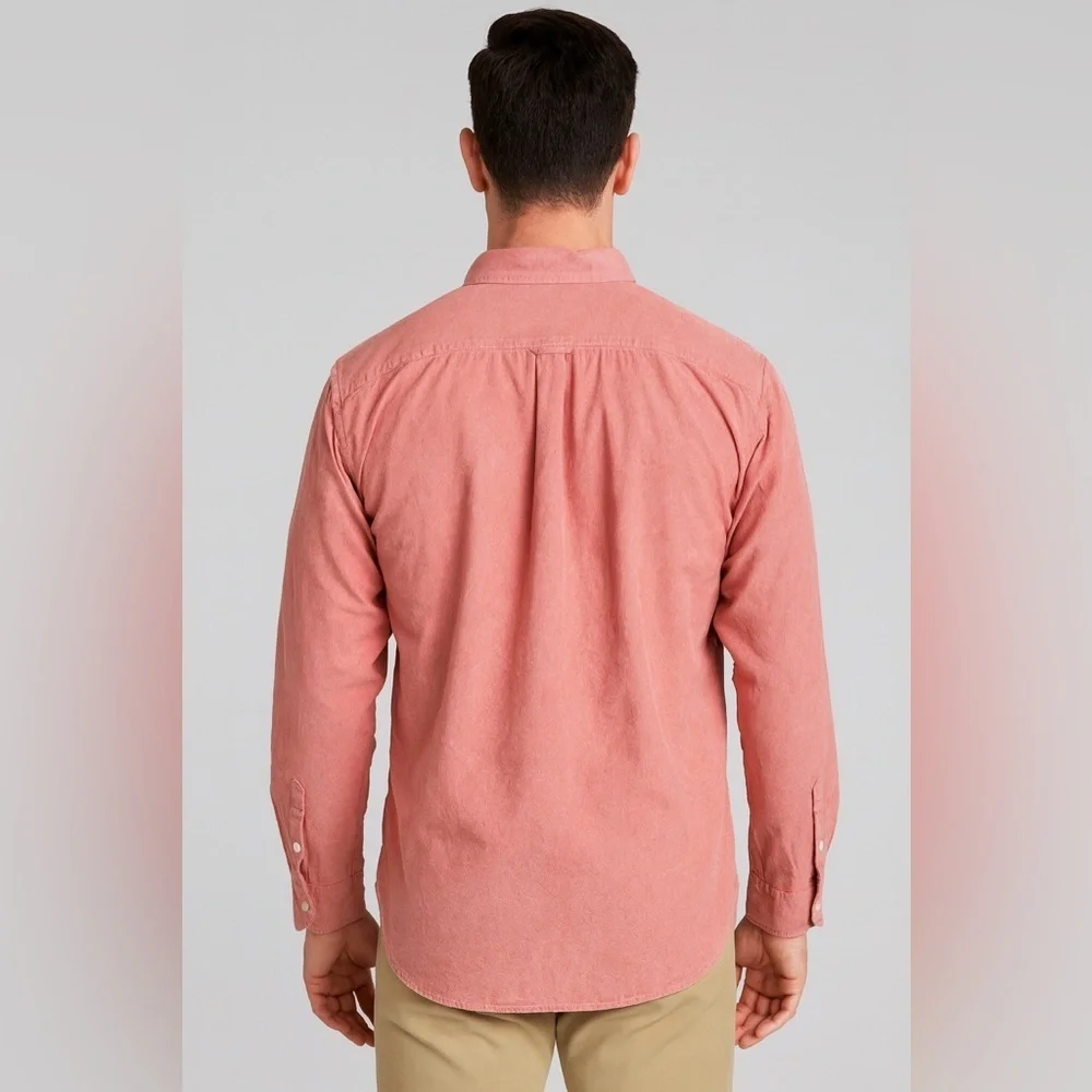 IZOD Men's Nantucket Red Casual Button Down Cotton Shirt Size XXL EUC #850